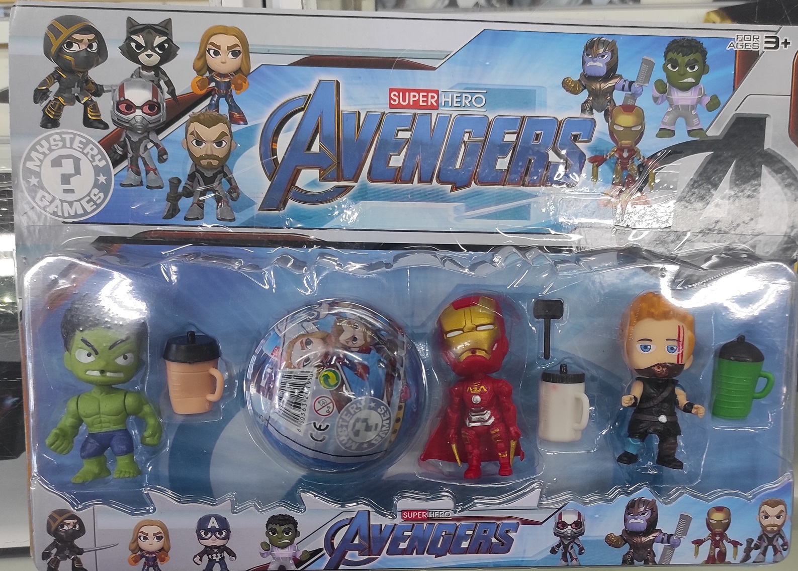 Sada Figurek Marvel Avengers 3KS Hulk+ Iron Man+Thor + psluenstv + Mystery Box (Nov) - 259 K