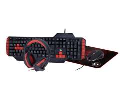 GEMBIRD Ultimate 4-in-1 Gaming kit Sada klvesnice, myi, nhlavn soupravy a podloky pod my (Nov) - 699 K
